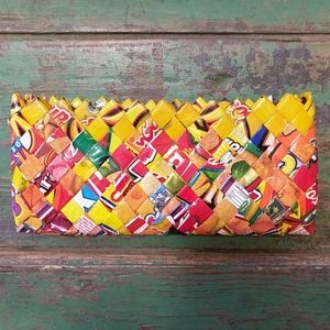 Handbag Made of Woven Wrappers